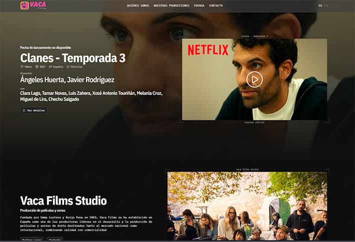 Vaca Films estrena nueva web